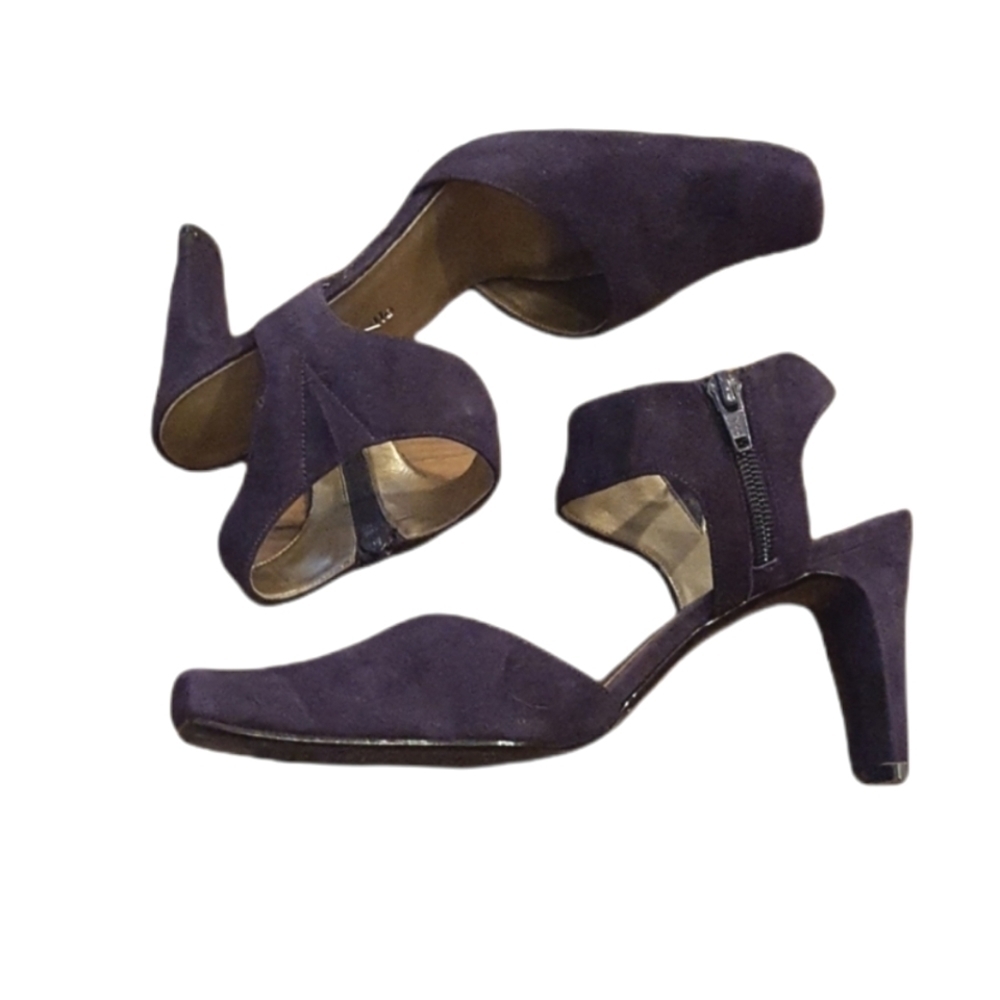 Vintage - Bellini 1980's Deep Violet Micro Suede Heels
